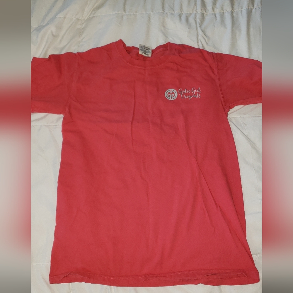 Girl Girls T shirt (Mama Tired) Coral color Size S